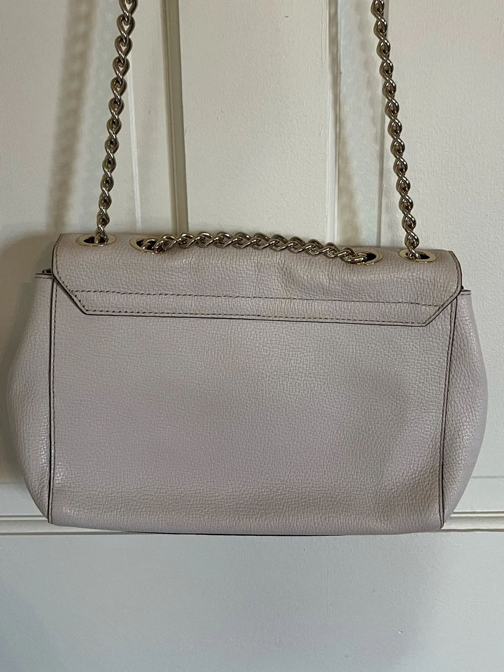 kate spade Pebbled Leather Chain-Shoulder Bag in Cream